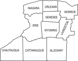Map of WNY